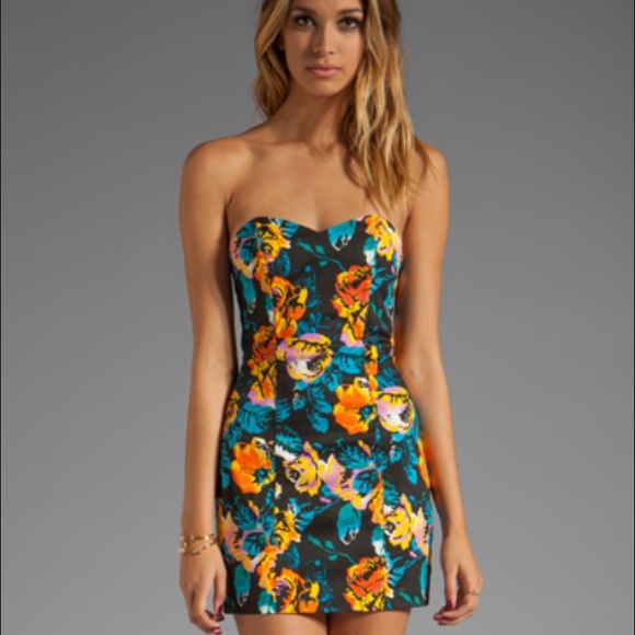 MINKPINK Dresses & Skirts - NWT MINKPINK x Revolve Y2K Floral Boned Bustier Corset Mini Dress
